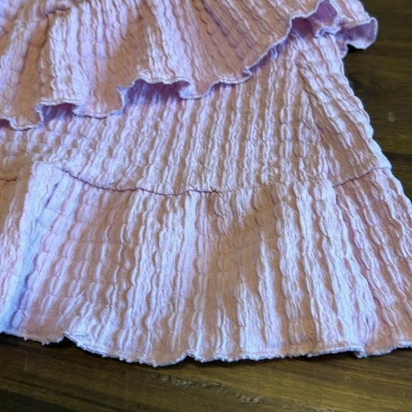 Zara Girl's Tiered Ruffle Skirt Lavender Size 8 Textured - Picture 2 of 4